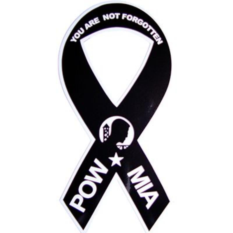 MG0203 Magnet - Car Ribbon, Pow Mia - 8 in.