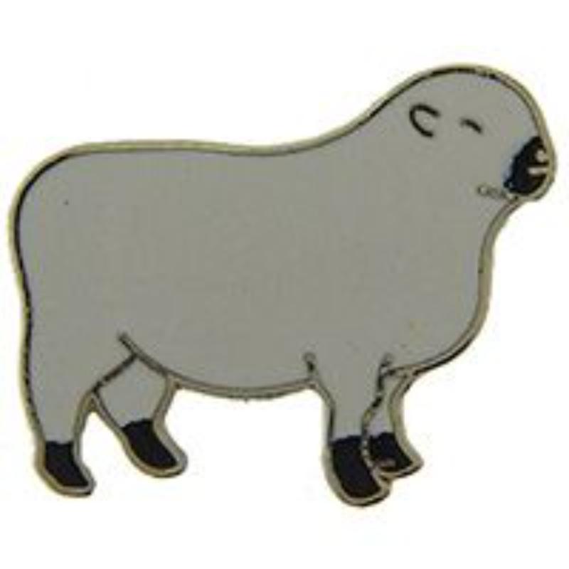 P00254 Pin - Sheep, Suffix - White - 1 in.