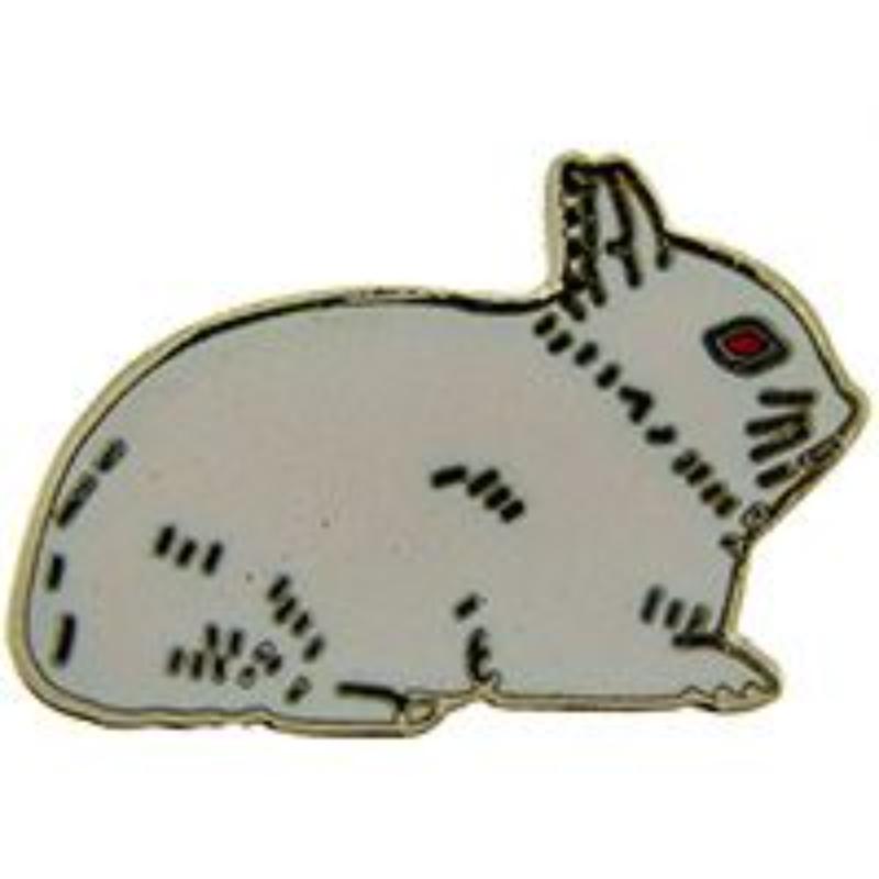 P00287 Pin - Rabbit, Dwarf - Zealand, White - 1 in.