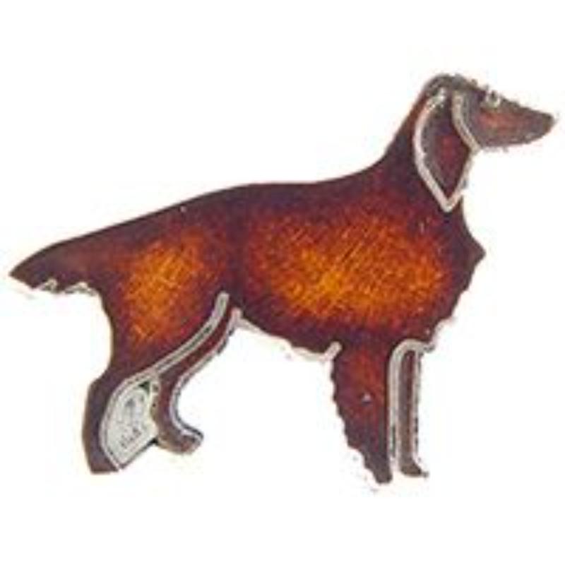 P00300 Pin - Dog, Irish Setter - 1 in.