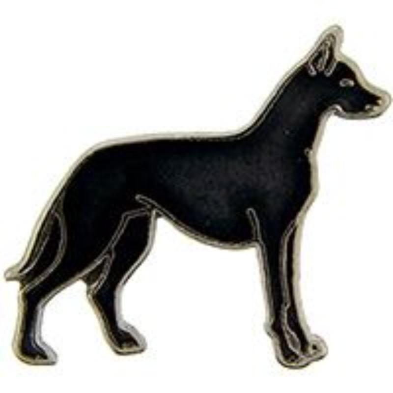 P00333 Pin - Dog, Great Dane, Black - 1 in.