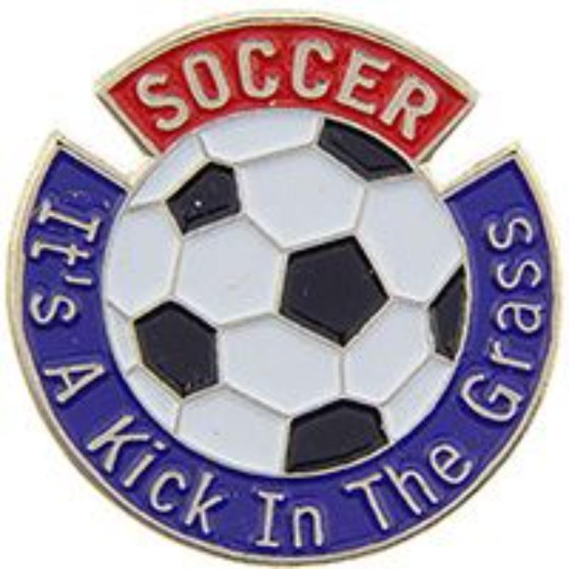 P00554 Pin - Soccer, Kick & GRS - 1 in.