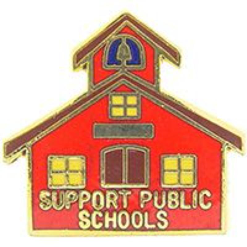 P00560 Pin - School House, Red - 1 in.
