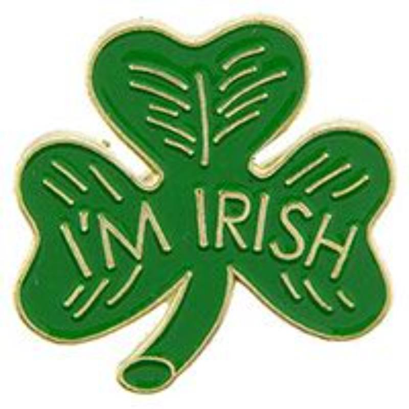 P00629 Pin - Clover, IM Irish - 1 in.