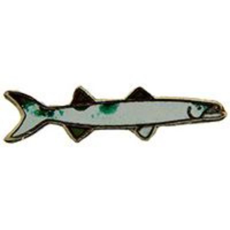 P00654 Pin - Fish, Barracuda - 1 in.