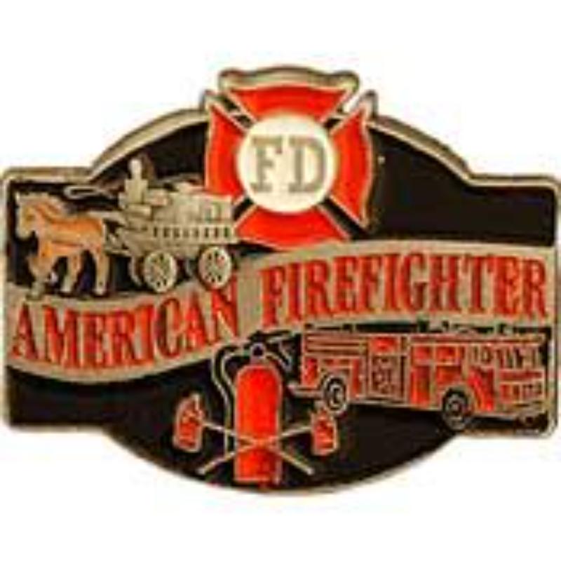 P00670 Pin - Fire, American Fire - Pewter - 1 in.