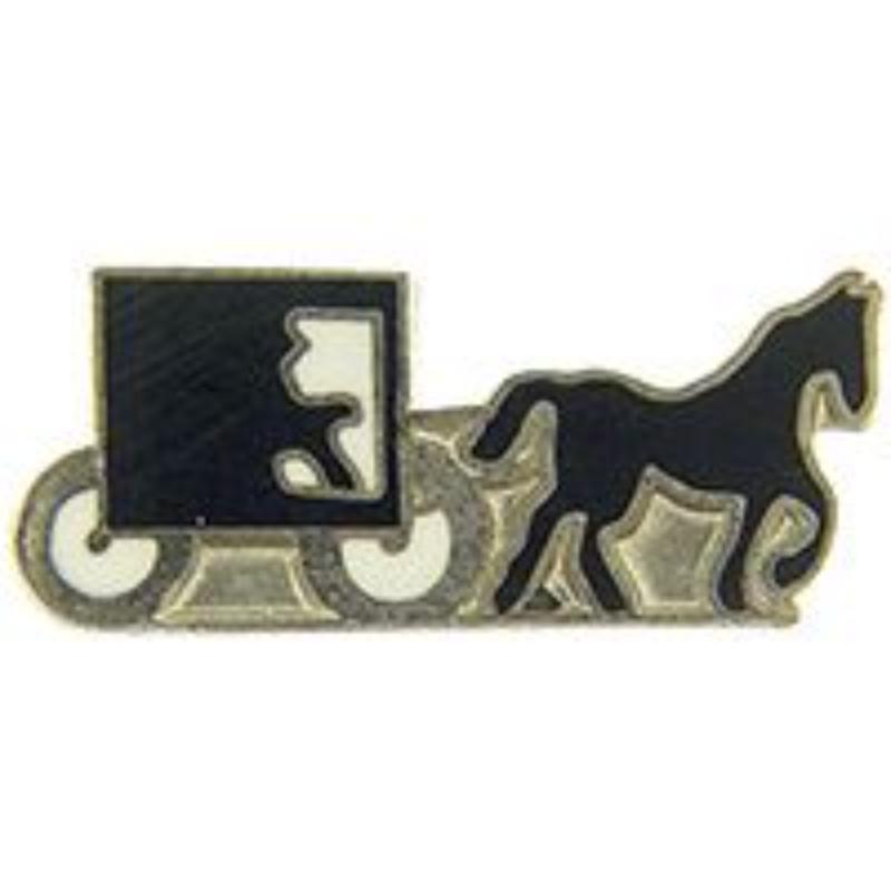 P00702 Pin - Horse, Buggy - 1 in.