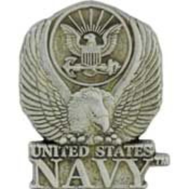 P14782 Pin - USN Logo Eagle - Pewter - 1.125 in.