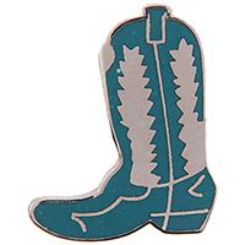 P01652 Pin - Cowboy, Boot - Light Blue - 1 in.
