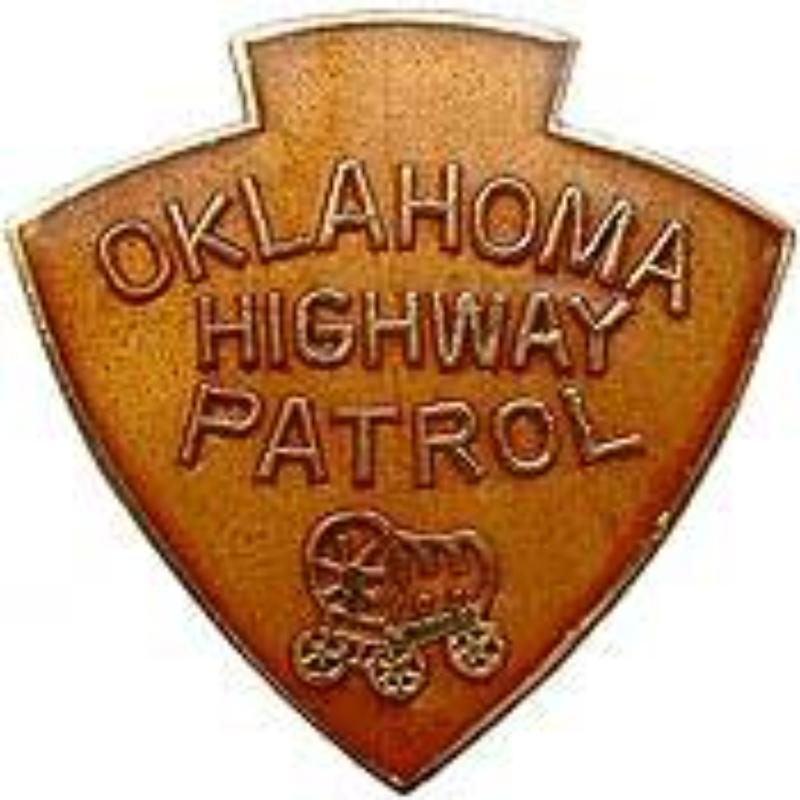 Picture of Eagle Emblems P02536 Pin - Police Patch&#44; Oklahoma - 1.125 in.