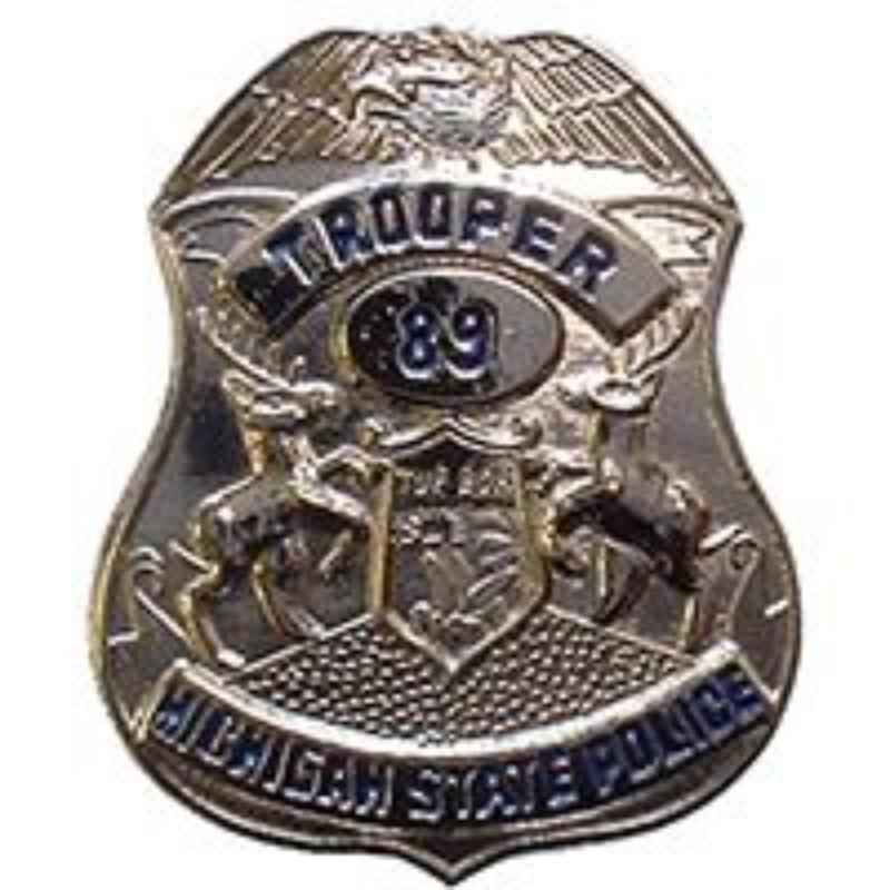P02622 Pin - Police decal, Michigan - 1 in.