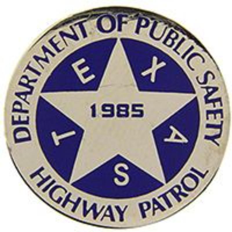 P02643 Pin - Police decal, Texas - 1 in.