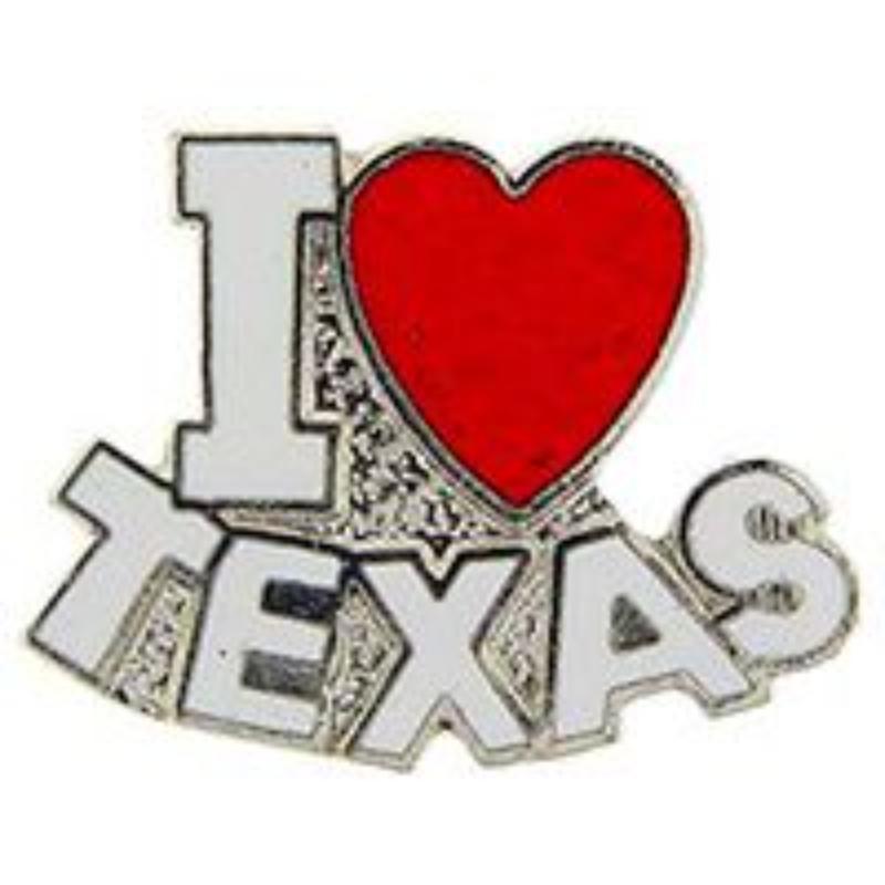 P03927 Pin - Texas, I Love It - 1 in.