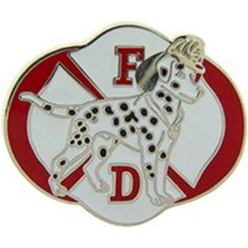 P05247 Pin - Fire, Dog, Logo - 1 in.