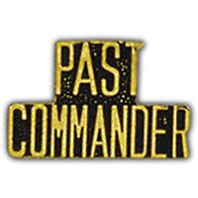 P14859 Pin - Script, Past Commander - 1 in.