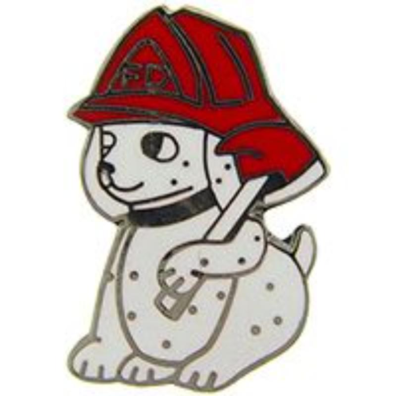 Firefighter Dog Axe II Pin - Red - 1 in. - Durable Design