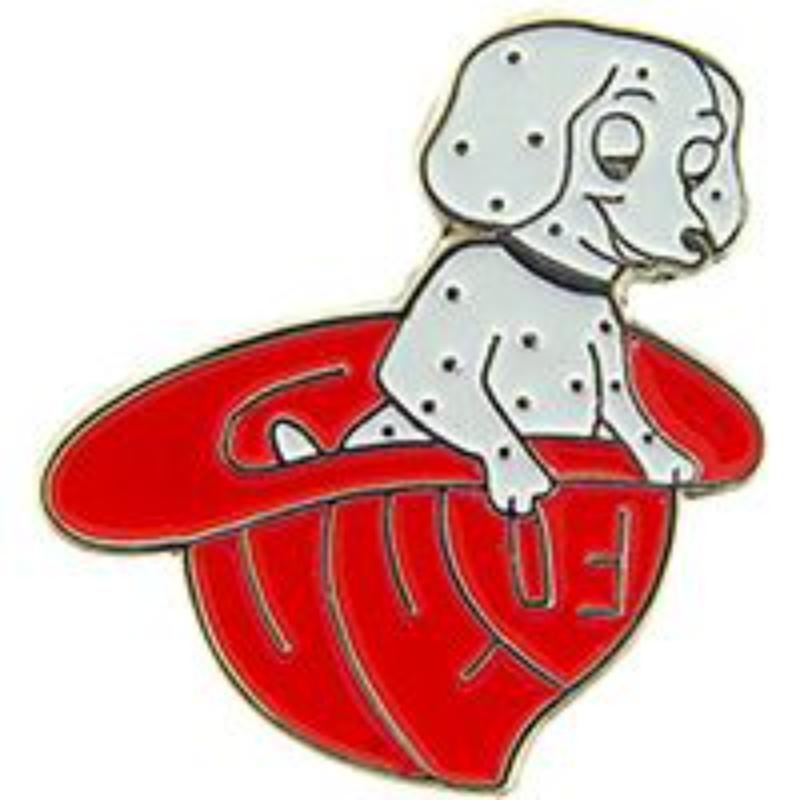 P06906 Pin - Fire, Dog, Hat - 1 in.