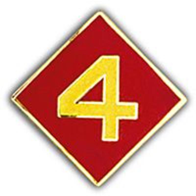 P14862 Pin - USMC, 4th Division - 1 in.
