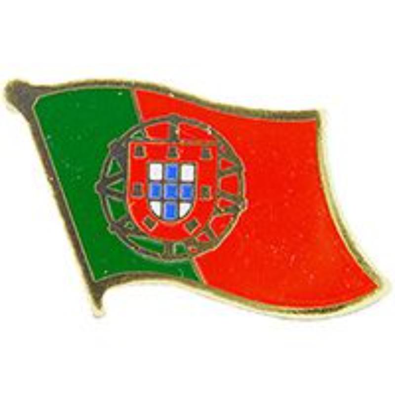 Portugal Flag Pin - Red/Green - 1.625 in. - Durable Design