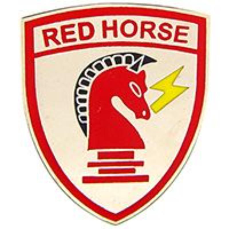 P14899 Pin - USAF, Red Horse - Civil Engineer - 1 in.