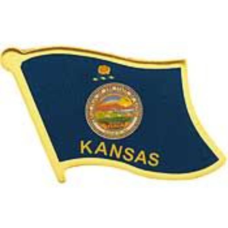 P09917 Flag Pin - Kansas - 1.625 in.