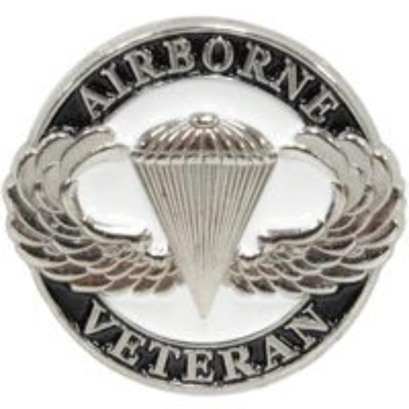 P12019 Pin - Army Paratrooper, Veteran - 1.625 in.