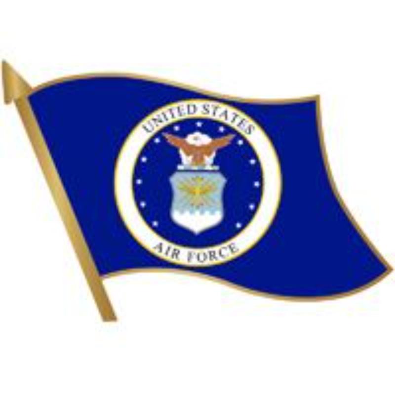 P12454 Pin - USAF Flag - 1.125 in.