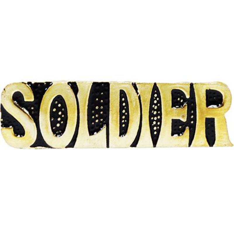 P12489 Pin - Army, Script Soldier - 1 in.