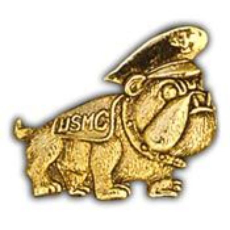 P14949 Pin - USMC, Bulldog, Emblem - 1.25 in.
