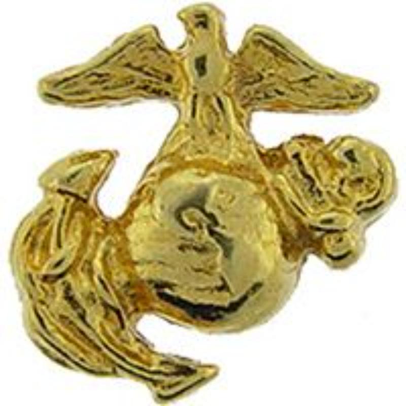 P14133 Mini Pin - USMC, Emblem A1, Left - Gold - 0.5 in.