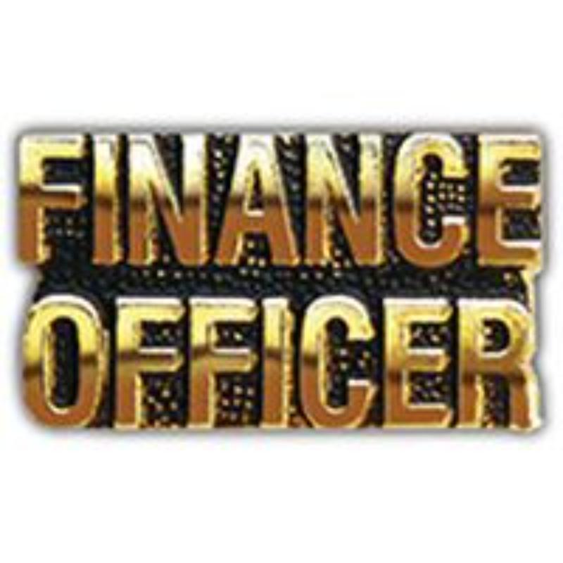 P14207 Pin - Script, Finance Officer - 1 in.