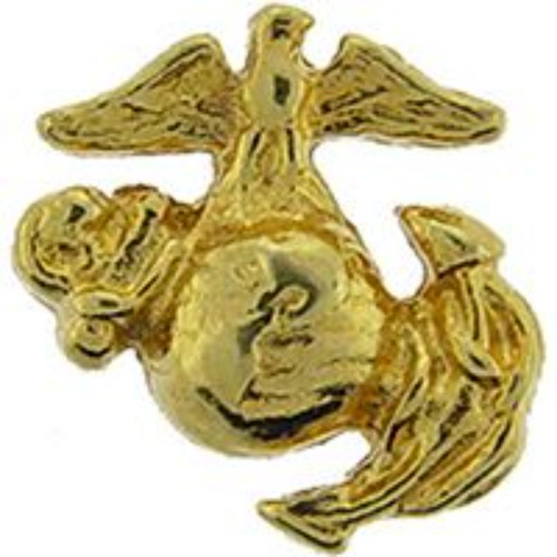 P14280 Mini Pin - USMC, Emblem A1, Right - Gold - 0.5 in.