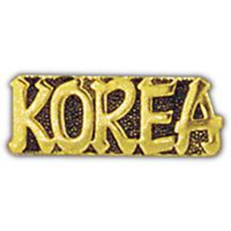 P14683 Pin - Korea, Script - 1 in.