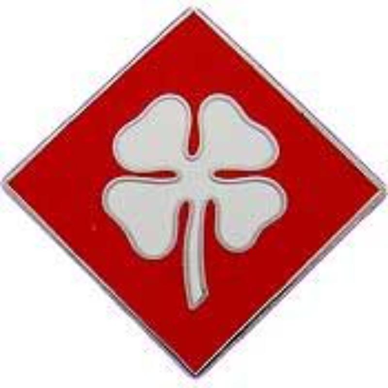 Army Pin - 4th Division - 1 Inch - Durable Military Design