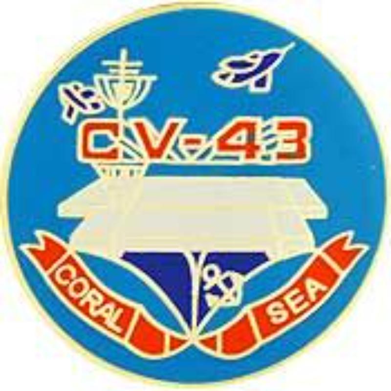 P14937 Pin - USS, Coral Sea - 1 in.