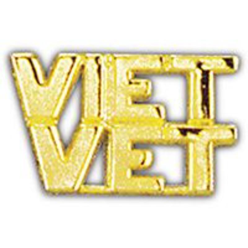 P14998 Pin - Vietnam Script Vietnam Veteran - 1 in.