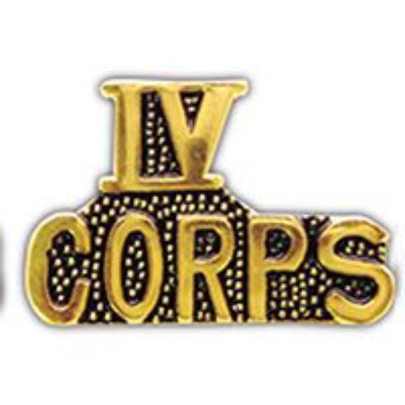 P15073 Pin - Vietnam, Script IV Corps - 1 in.