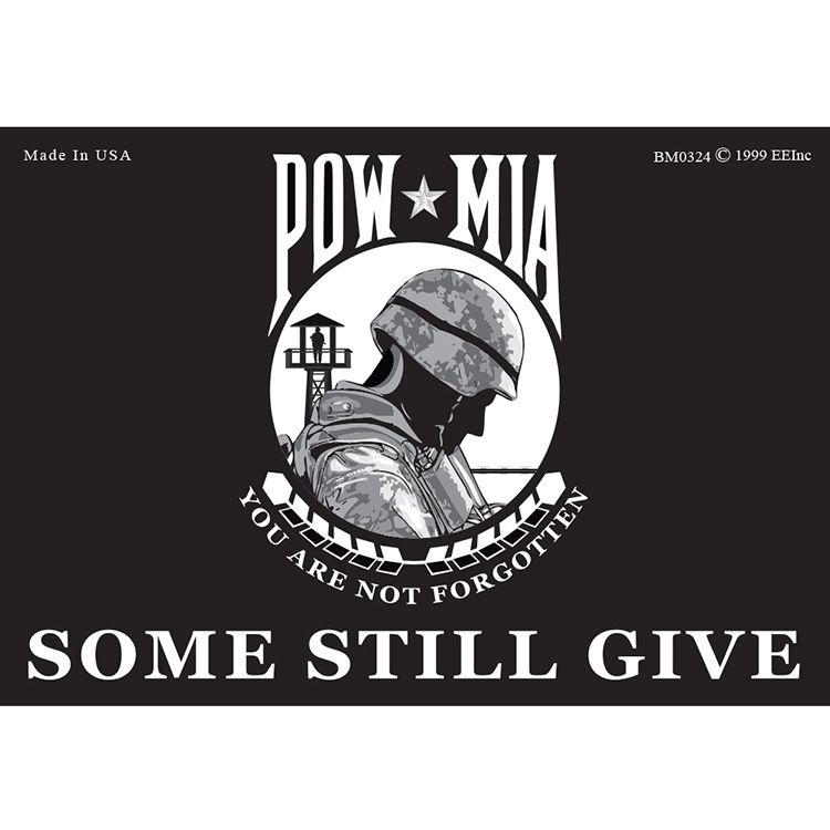 BM0324 Sticker - Pow Mia 3D - 3.5 x 4.13 in.