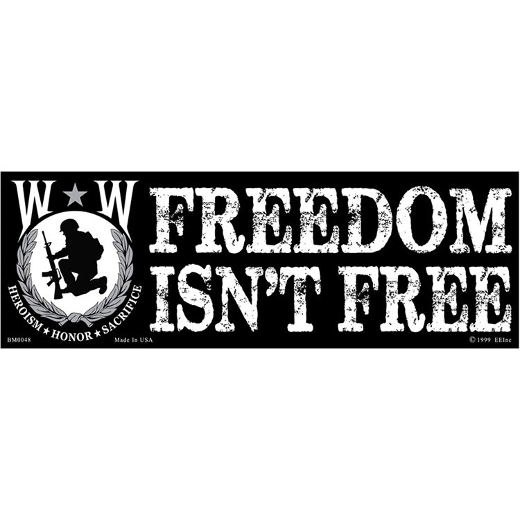 BM0048 Sticker - Wounded Warrior - 3.5 x 10 in.