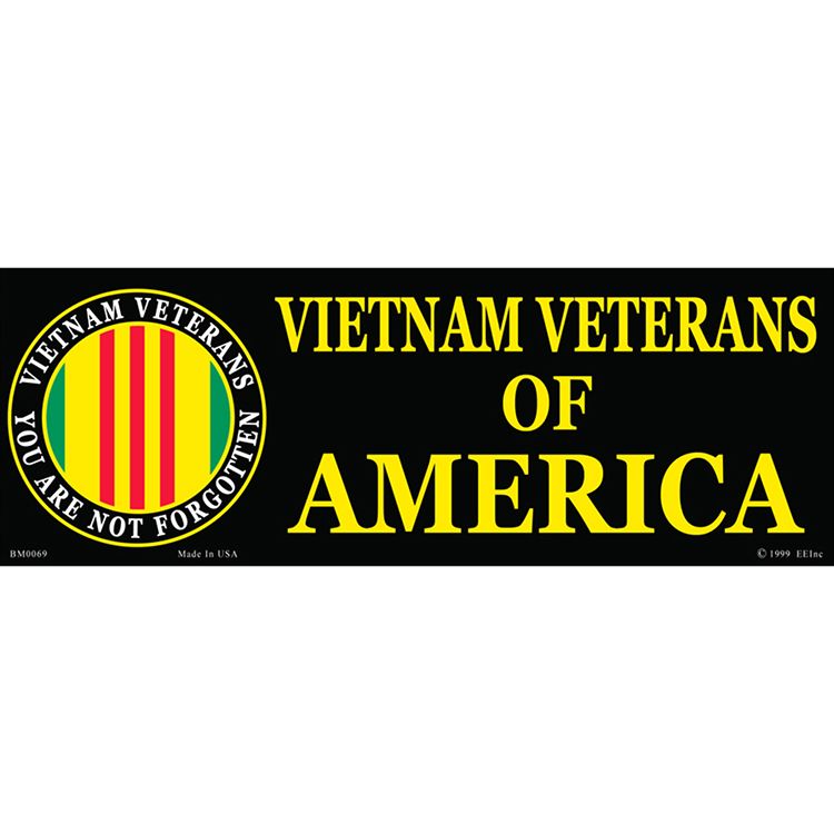 BM0069 Sticker - Vietnam Veterans - 3.5 x 10 in.