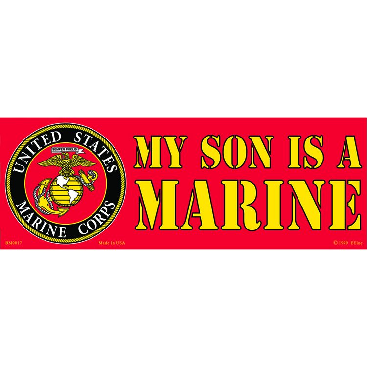 BM0017 Sticker - USMC, My Son - 3.5 x 10 in.