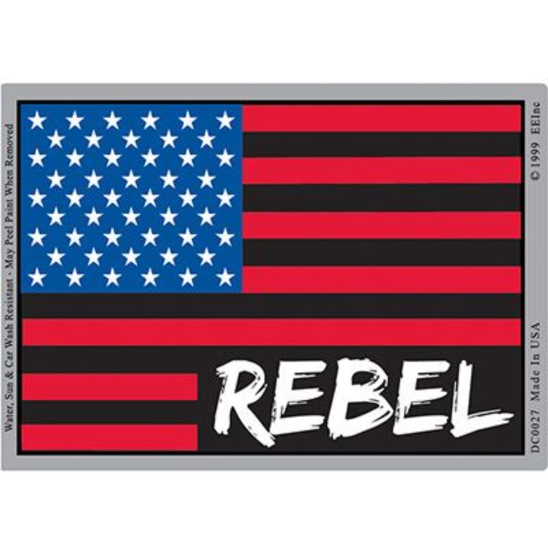 DC0027 Sticker - USA Rebel - 3 x 4.25 in.