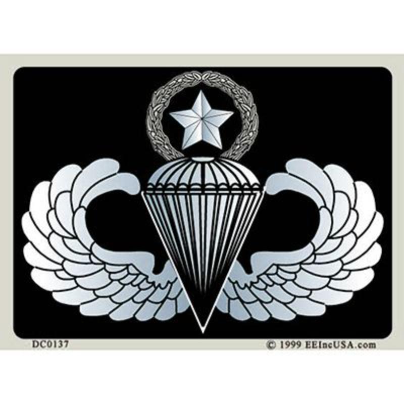 DC0137 Sticker - Army Paratrooper, Master - 3 x 4.25 in.