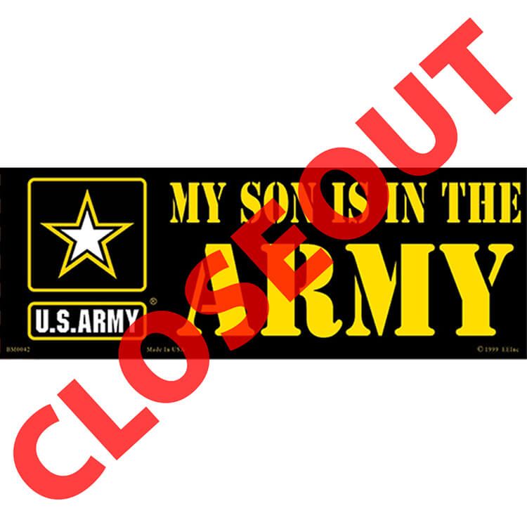 BM0042 Sticker - Army My Son - 3.5 x 10 in.