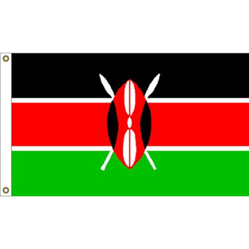 F1061 Flag - Kenya - 3 x 5 ft.