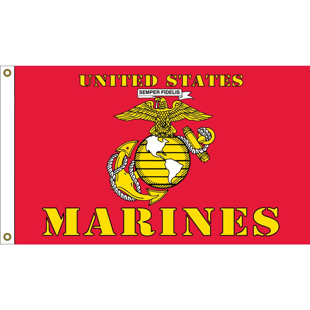F1680 Flag - USMC II - Poly-Cotton - 3 x 5 ft.