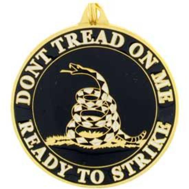 KC2528 Key Ring - Dont Tread Black, Bright-Shine - 1.5 in.