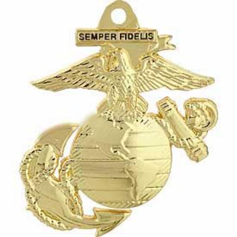 KC2530 Key Ring - USMC, EGA, Bright-Shine - 1.5 in.