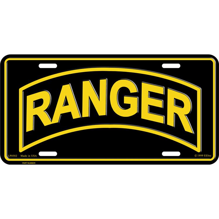 LP0582 License Plate Frame - Army, Ranger - 6 x 12 in.