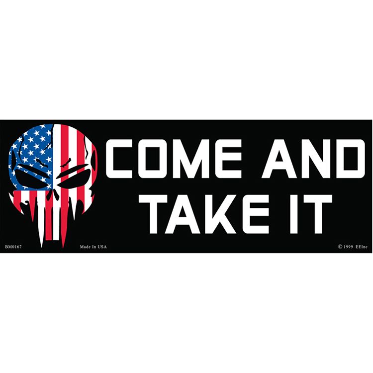 BM0167 Sticker - Demon, Come & Take It - 3.5 x 10 in.